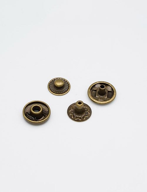 19L(12MM), Snap Buttons, Brass, TE002