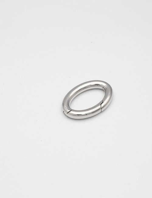 3/8" (10MM),弹簧扣金属弹簧圈钥匙扣圆扣,不锈钢,VLA0001