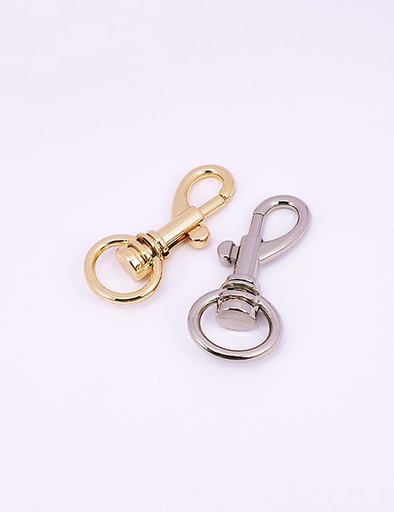 [WEA8006] 3/4" (18MM),旋转尾环钩扣钥匙扣万向狗扣链条扣,锌合金,WEA8006
